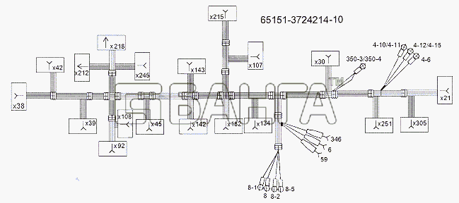 МЗКТ МЗКТ-65151 Волат Схема Жгут проводов в кабине-234 banga.ua