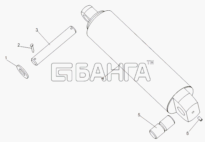 МЗКТ МЗКТ-65151 Волат Схема Привод механизма подъёма борта-36 banga.ua