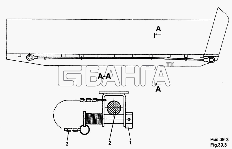 МЗКТ МЗКТ-65158 Схема Установка буксирного троса-218 banga.ua