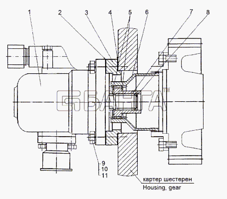 МЗКТ МЗКТ-652511 Схема Установка насоса гидроусилителя-209 banga.ua