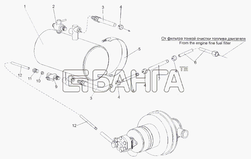 МЗКТ МЗКТ-7402 Схема Агрегаты топливопитания подогревателя-83 banga.ua