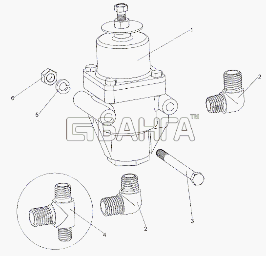 МЗКТ МЗКТ-7402 Схема Установка клапана-ограничителя-267 banga.ua