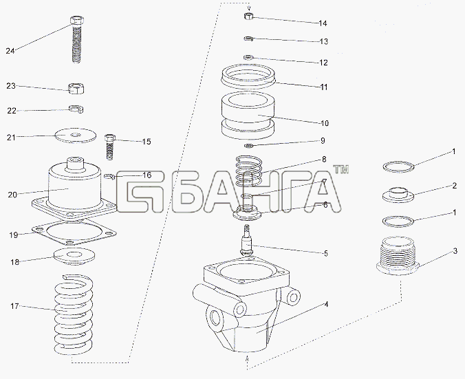 МЗКТ МЗКТ-79011 Схема Клапан-ограничитель 7410-3515010-268 banga.ua