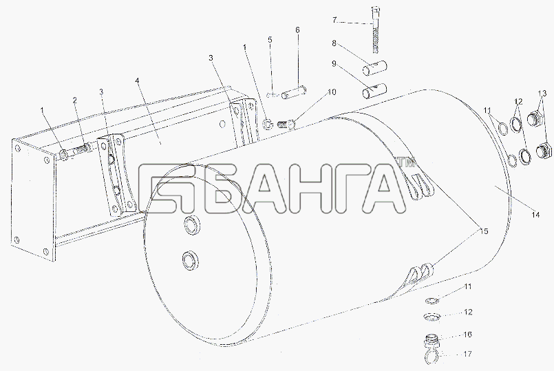 МЗКТ МЗКТ-7401 Схема Установка ресивера переднего контура-317 banga.ua