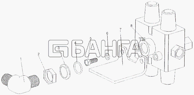 МЗКТ МЗКТ-7402 Схема Установка клапана защитного banga.ua