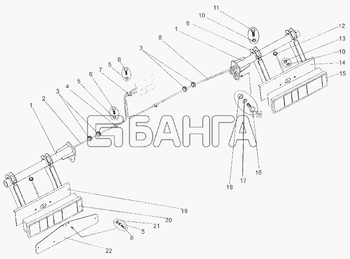 МЗКТ МЗКТ-6527 Схема Установка задних фонарей-449 banga.ua