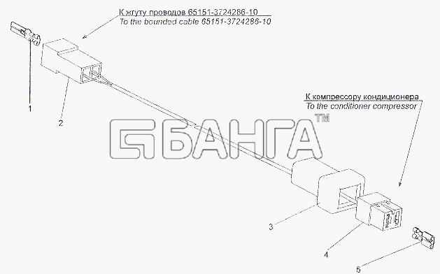 МЗКТ МЗКТ-7402 Схема Жгут проводов 2 кондиционера banga.ua