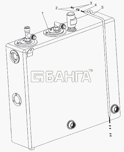 МЗКТ МЗКТ-79011 Схема Установка бака-60 banga.ua