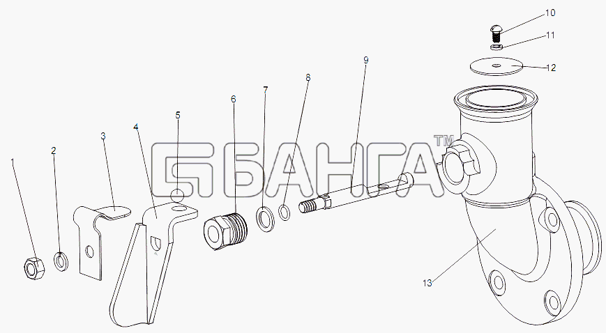 МЗКТ МЗКТ-79096 Схема Кран отключения подогревателя banga.ua