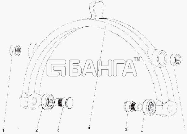 МЗКТ МЗКТ-79091 Схема Вилка механизма переключения понижающей banga.ua