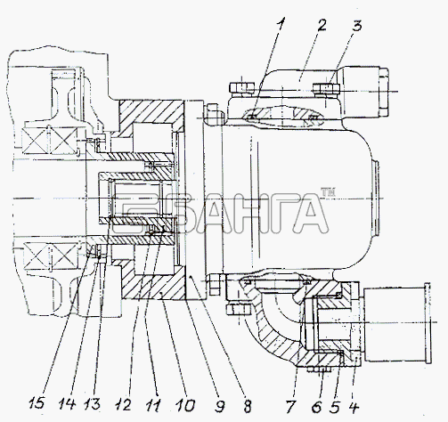 МЗКТ МЗКТ-79092 (нов.) Схема Насос усилителя рулевого управления-194