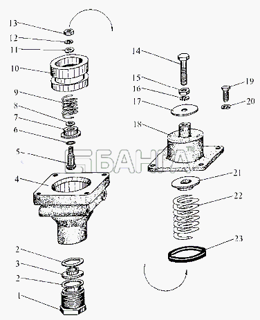 МЗКТ МЗКТ-79092 (нов.) Схема Клапан-ограничитель-202 banga.ua