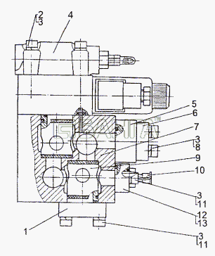 МЗКТ МЗКТ-74296 Схема Коробка клапанная 8021-1915010-59 banga.ua
