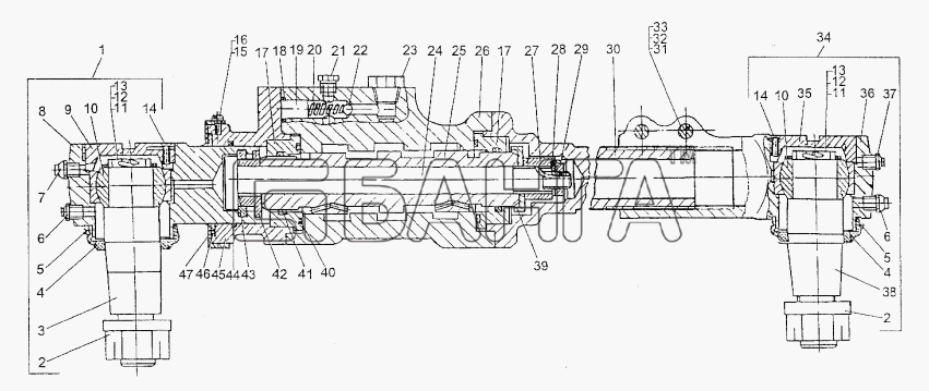 МЗКТ МЗКТ-74296 Схема Распределитель 742952-3416010-153 banga.ua