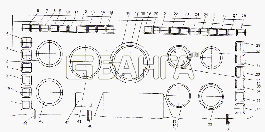 МЗКТ МЗКТ-74296 Схема Панель приборов основная-204 banga.ua