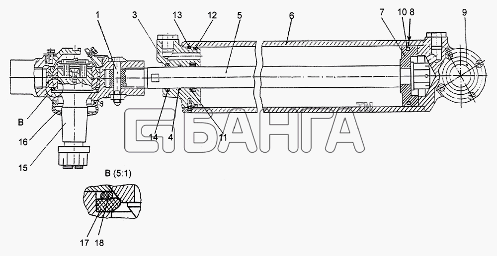 МЗКТ МЗКТ-79092 Схема Цилиндр механизма усилительного-107 banga.ua