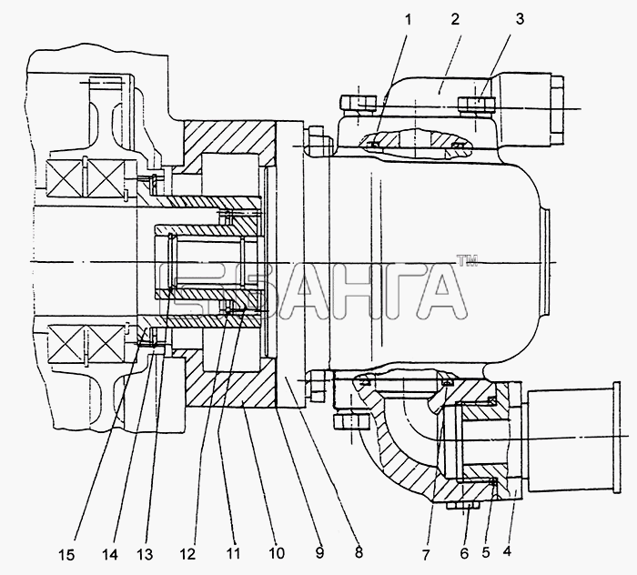 МЗКТ МЗКТ-79092 Схема Насос усилителя рулевого управления-111 banga.ua