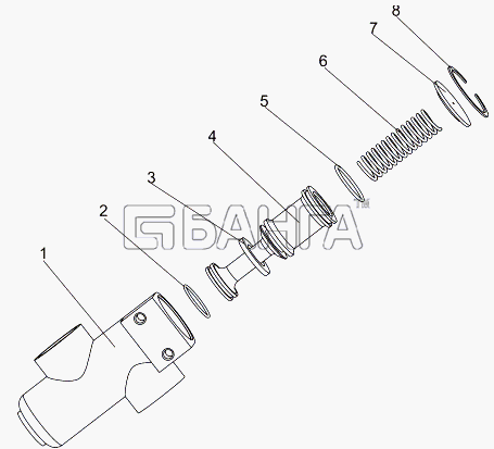 МЗКТ МЗКТ-7930-200 Схема Клапан пусковой-83 banga.ua