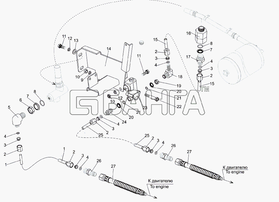 МЗКТ МЗКТ-7930-200 Схема Агрегаты управления воздухопуском-79 banga.ua
