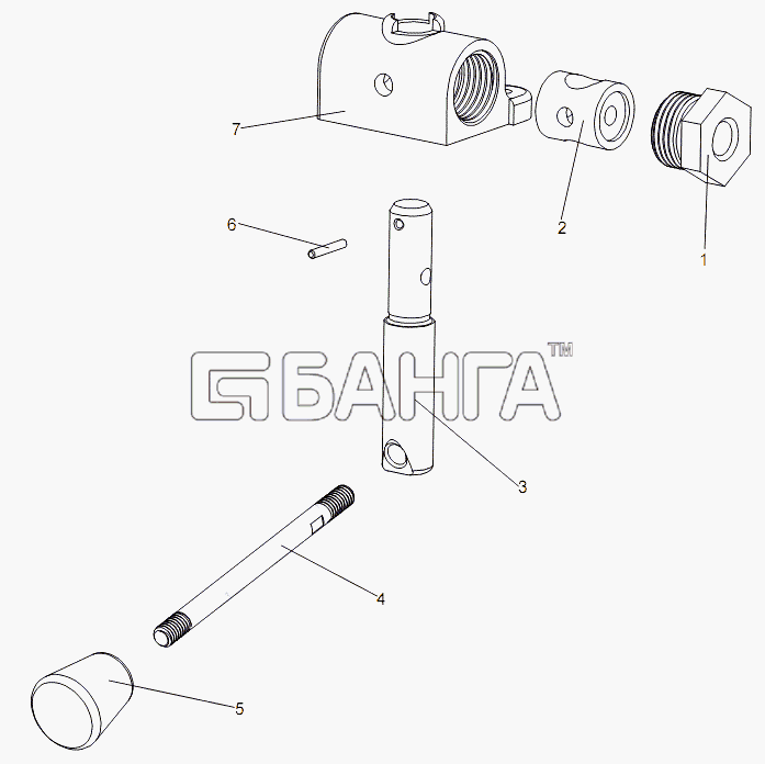 МЗКТ МЗКТ-7930-200 Схема Кран тормозной с ручным управлением banga.ua
