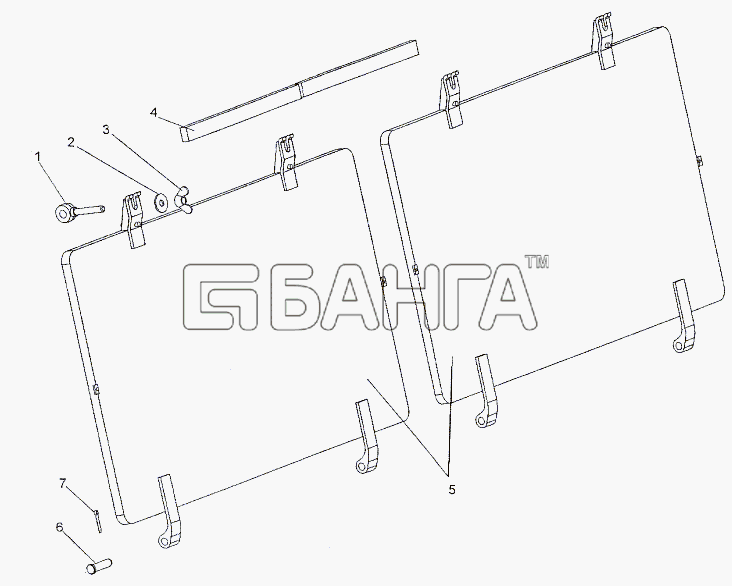 МЗКТ МЗКТ-93782 Схема Установка крышек ящика платформы-9 banga.ua