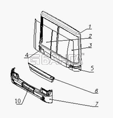 НефАЗ НефАЗ-5299-10-(11) Схема Панели облицовки передка-25 banga.ua