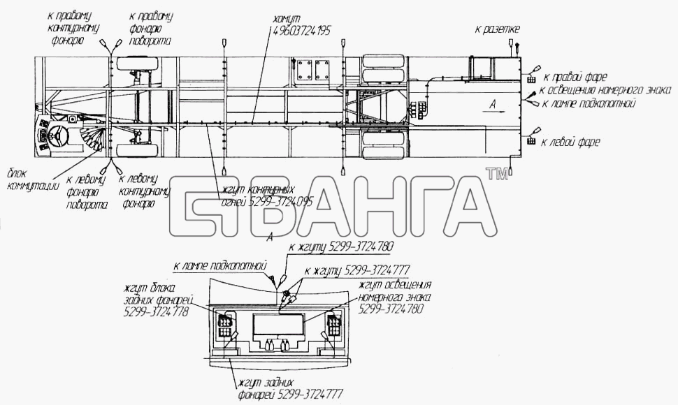 НефАЗ НефАЗ-5299 Схема Электромонтажная схема жгутов на шасси-78