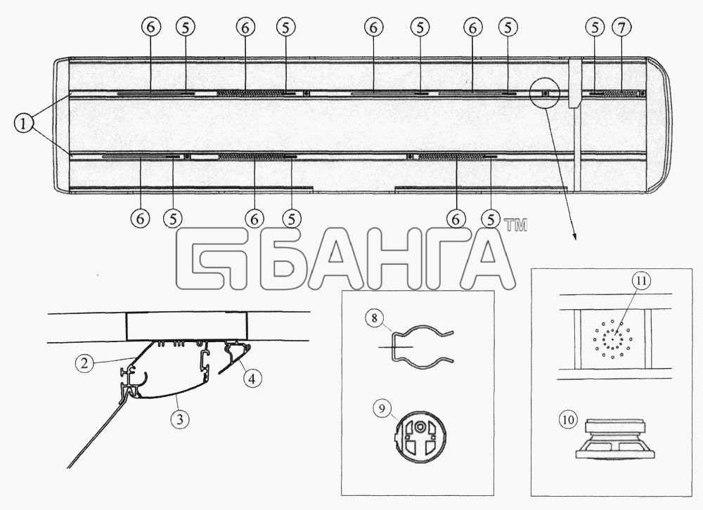 НефАЗ НефАЗ-52997 Схема Каналы освещения-59 banga.ua