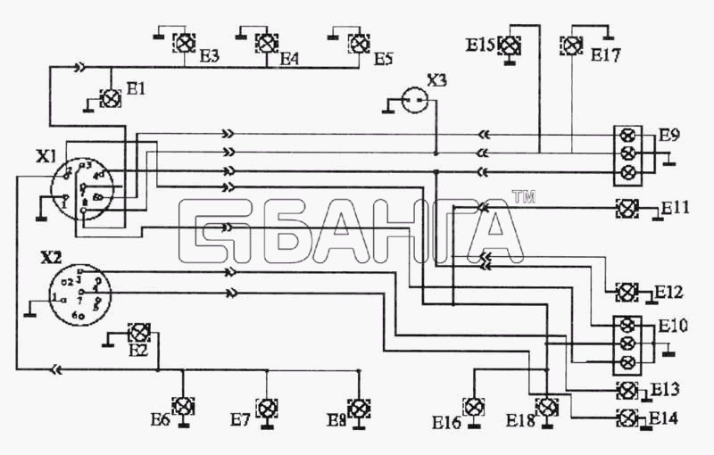 НефАЗ НефАЗ-8560 Схема Схема электрическая принципиальная-55 banga.ua