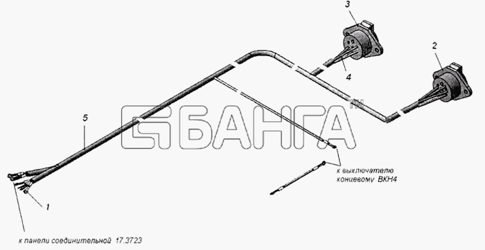 НефАЗ НефАЗ-9509 Схема Пучок проводов основной-83 banga.ua