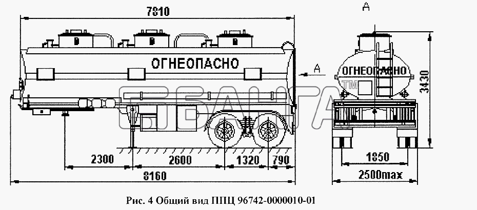 НефАЗ НефАЗ-96741 Схема Общий вид ППЦ 96742-0000010-01 banga.ua