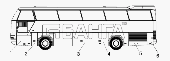 Neoplan N 116 E2 Схема FLAPS LEFT version N116 2 DB AUXILIARY FUEL