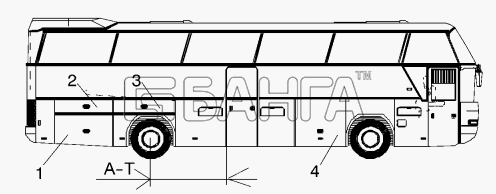 Neoplan N 116 E2 Схема FLAPS RIGHT version N116 2H DB А-T 2370