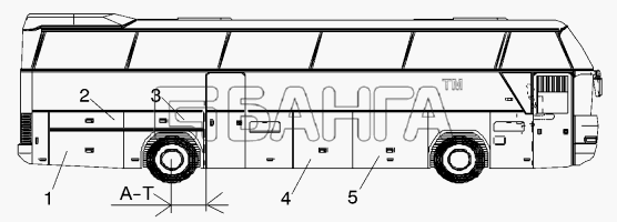 Neoplan N 116 E2 Схема FLAPS RIGHT version N116 2H MAN A-T 710