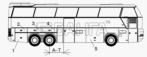 Neoplan N 116 E2 Схема FLAPS RIGHT version N116 3H A-T 1260 MM-301
