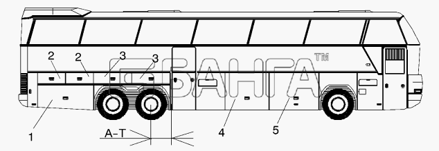 Neoplan N 116 E2 Схема FLAPS RIGHT version N116 3HL A-T 710 MM-307
