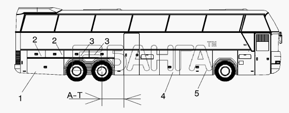 Neoplan N 116 E2 Схема FLAPS RIGHT version N116 3HL A-T 1130 MM-308
