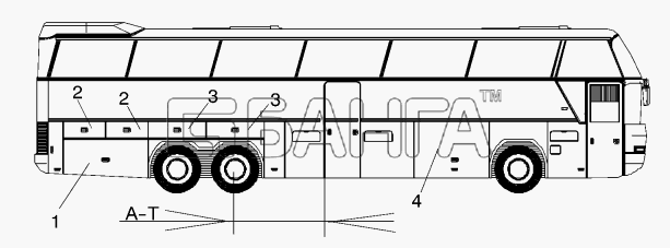 Neoplan N 116 E2 Схема FLAPS RIGHT version N116 3HL A-T 2000 MM-309