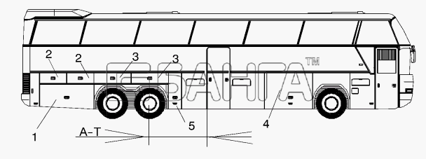 Neoplan N 116 E2 Схема FLAPS RIGHT version N116 3HL A-T 2000 MM