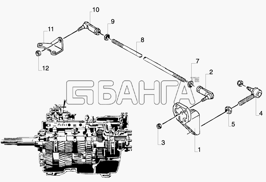 Neoplan N 116 E2 Схема SUPPORT Getriebe 6S-1600-71 banga.ua