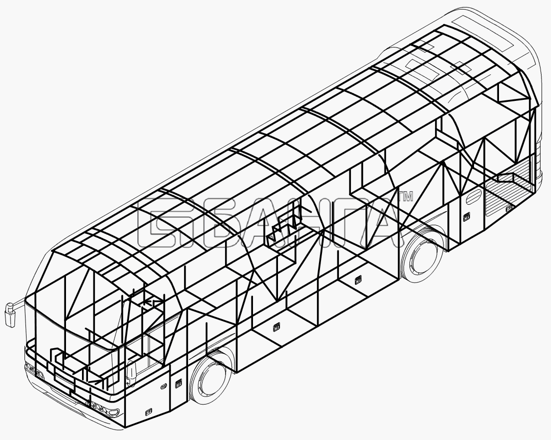 Neoplan N 116 (MAN) E3 Схема VEHICLE FRAME-194 banga.ua