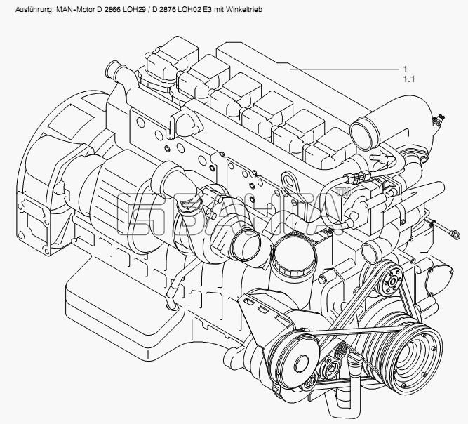 Neoplan N 116 (MAN) E3 Схема ENGINE-4 banga.ua