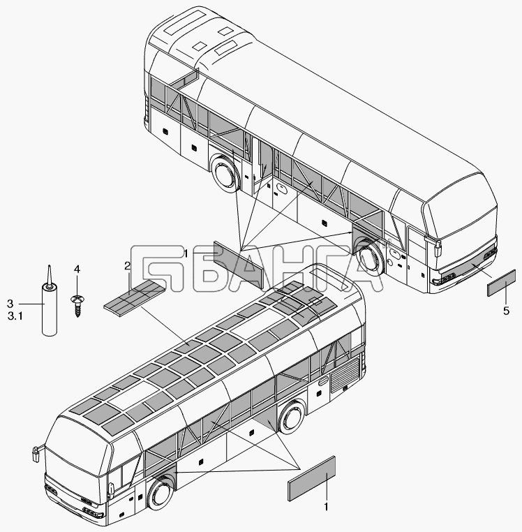 Neoplan N 116 (MAN) E3 Схема ISOLATION-271 banga.ua