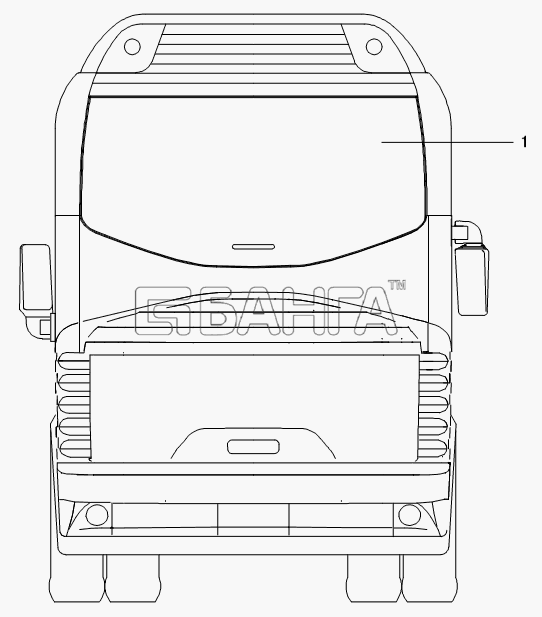 Neoplan N 116 (MAN) E3 Схема REAR WINDOW-350 banga.ua