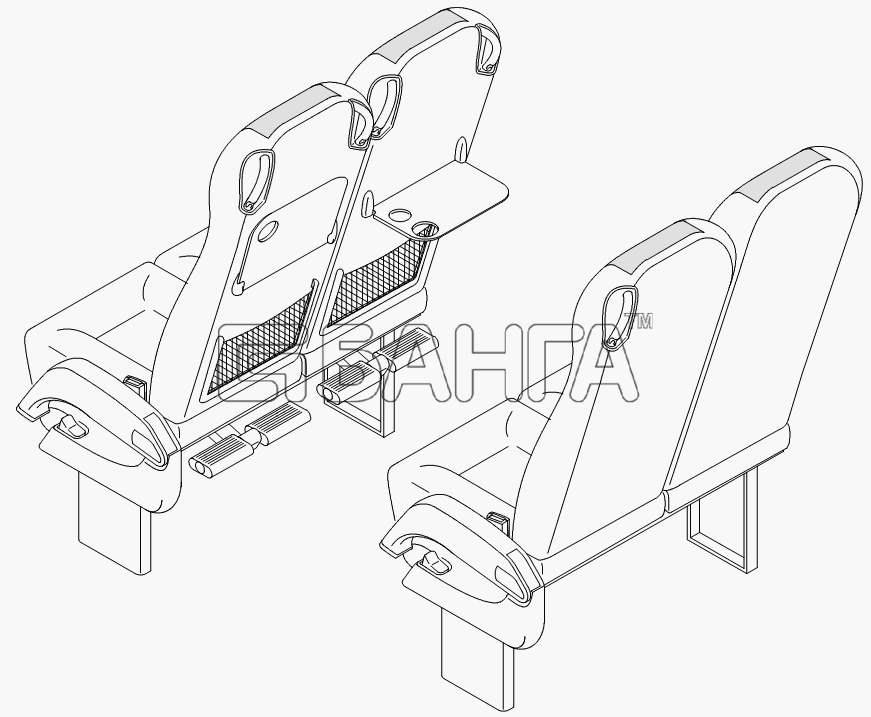 Neoplan N 116 (MAN) E3 Схема PASSENGERS SEAT KIEL-397 banga.ua