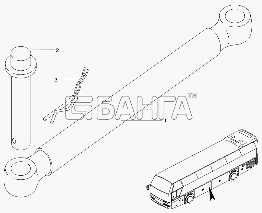 Neoplan N 116 (MAN) E3 Схема TOW ROD-409 banga.ua