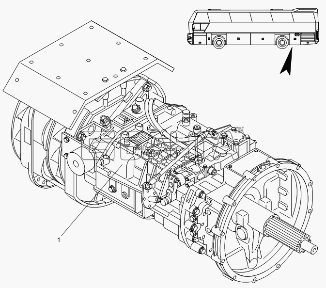 Neoplan N 116 (MAN) E3 Схема GEARBOX-80 banga.ua