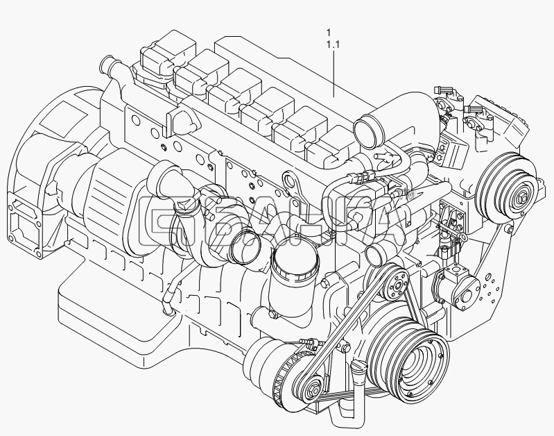 Neoplan N 116 (MAN) E3 (вар.) Схема ENGINE-3 banga.ua