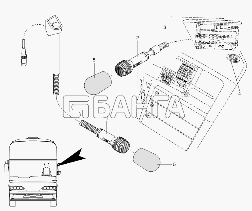 Neoplan N 116 (MAN) E3 (вар.) Схема MICROPHONE-271 banga.ua