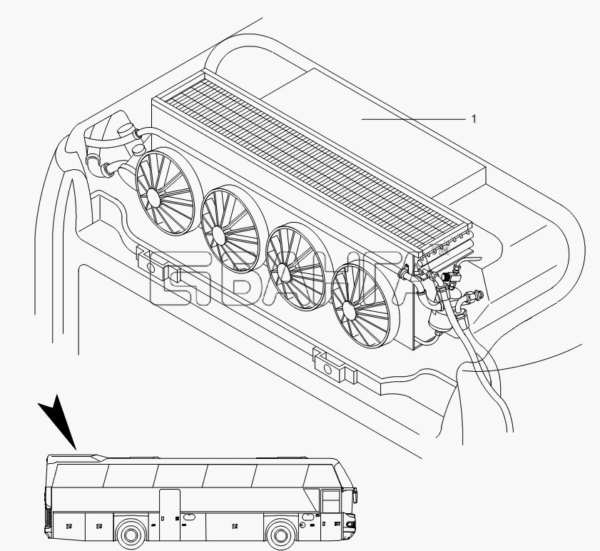 Neoplan N 116 (MAN) E3 (вар.) Схема AIR CONDITIONER-304 banga.ua